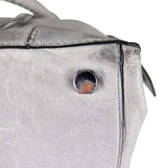 Rebecca Minkoff Regan Gray Satchel Bag Tassels Zip Top, Needs Cleaning - Picture 5 of 13